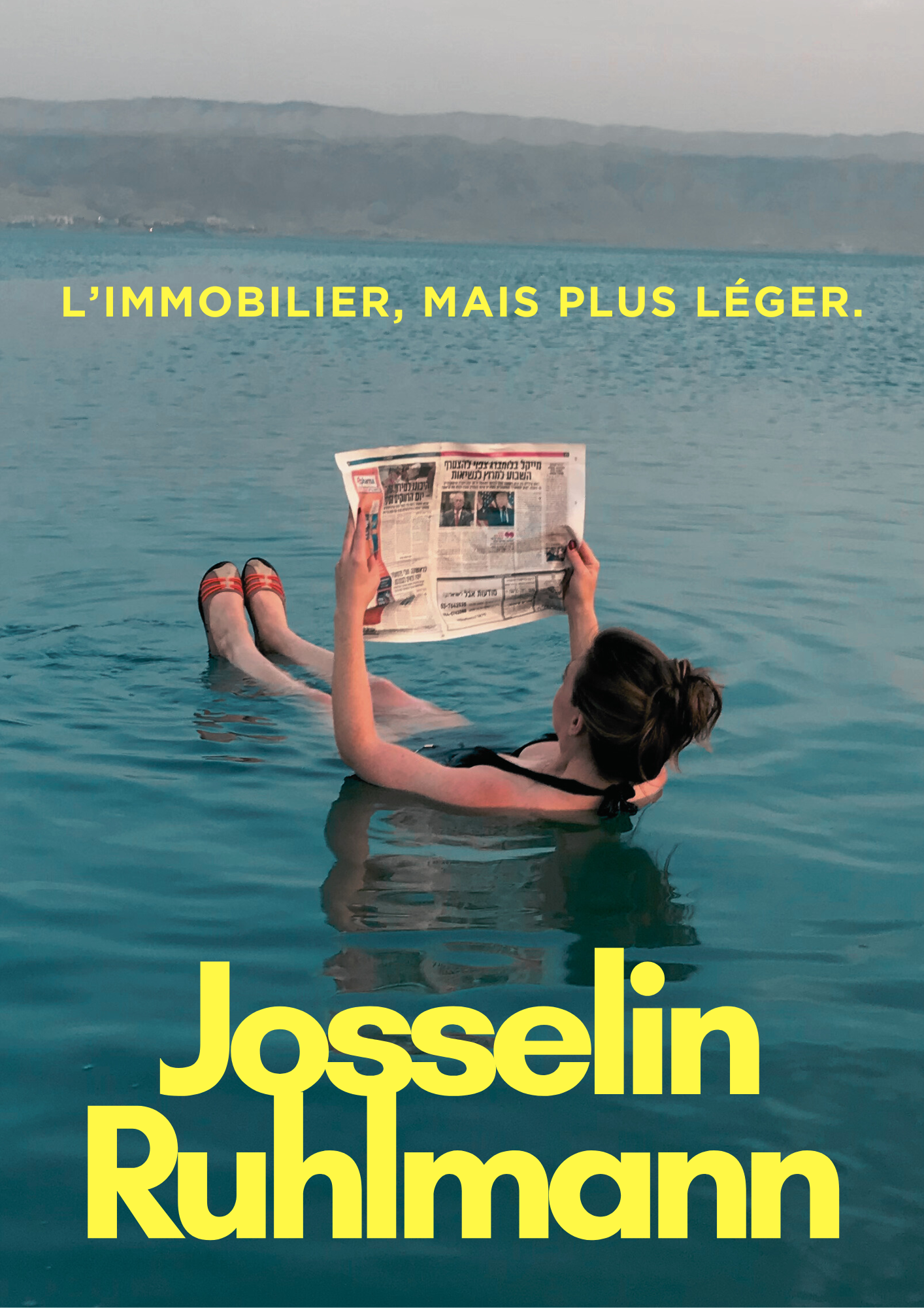 Yellow Blue Bold Minimalist Documentary Movie Poster